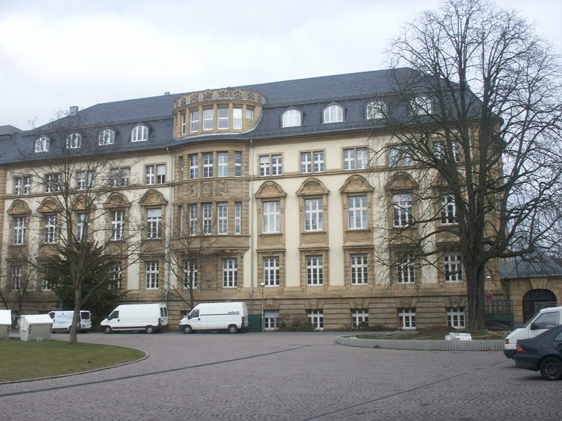 Darmstadt, Darmstadt-Mitte, Hochschulviertel, TU Darmstadt, Altes Hauptgebäude, Westflügel, Hochschulstraße 3