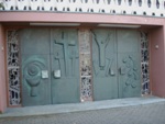 Darmstadt, Darmstadt-West, Heimstättensiedlung, Katholische Kirchengemeinde Heilig Kreuz